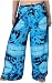Tie Dye Sarong Wrap Around Wide Leg Pants Blue