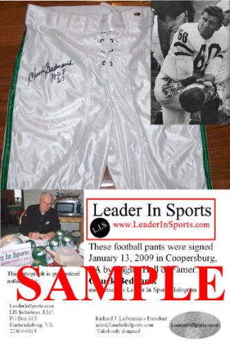 Chuck Bednarik Autographed Football Pants - Philadelphia Eagles - NFL Hall of Fame