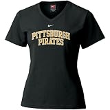 Nike Pittsburgh Pirates Black Ladies Ligature Arched T-shirt