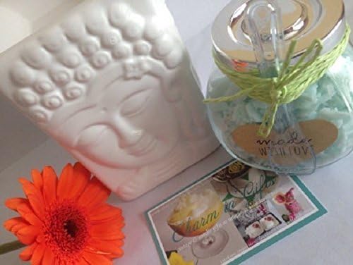 Oil burner gift set, wax crumble gift set, oil burner and crumble, coral and coconut wax crumble, buddah gift idea, relaxing candle gift