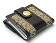 AUTHENTIC COACH ERGO PATENT LEATHER SIGNATURE FRENCH PURSE WALLET 41075 (Khaki/Chocolate)