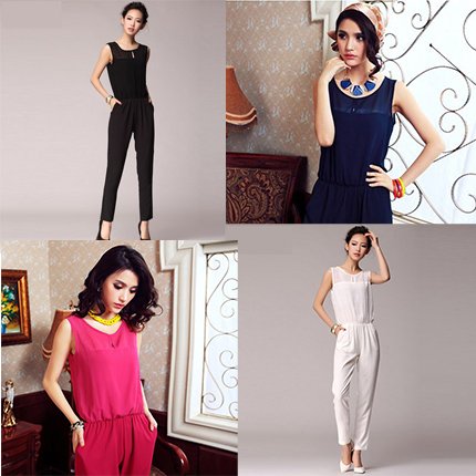 i-select エレガント パンツドレス オールインワン レディース ローズ ホワイト ネイビー ブラック S M L XL  春