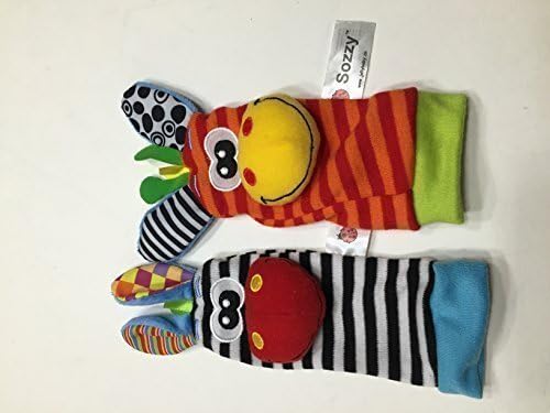 1Pairs Animal Baby Infant Kids Foot Sock Rattles Toys Developmental Soft