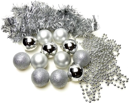 Christbaumschmuck 14st im Set 93367 Silber