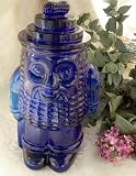 Mr Peanut Cobalt Blue Glass Jar