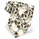 The Skull Yard by Wild Ties cream polyester ties