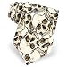 The Skull Yard by Wild Ties cream polyester ties