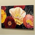 Poppies on Black III Canvas