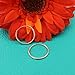 14k White Gold 1 Millimeters Endless Hoop Earrings, 10 Millimeters