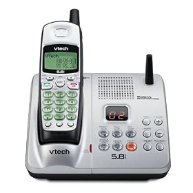 Click here to buy V-Tech VT5854 5.8GHz Cordless with Caller ID and ITAD (Silver Black) by VTech.