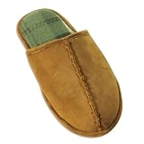 Puritan - Mens Pancake Slipper, Chestnut, Sage