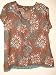 Mirasol Coffee Talk Blouse Top Flower Dot