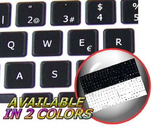 MAC SPANISH KEYBOARD STICKERS ON BLACK BACKGROUND On Sale