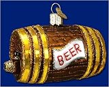 Old World Christmas 3.5 Beer Keg Glass Ornament #32064