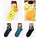 MB Women's 4 Pairs Famous Collection Painting Casual Cotton Fashion Crew Socks