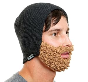 The Original Beard Beanie - Dark Grey with Toasted Almond