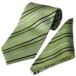 Boston Traveler Mens Striped Tie Hanky Set
