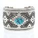 Tommy Singer Wide Turquoise and Sterling Silver Cuff Bracelet, #7812