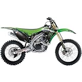 Monster Energy Drink Officially Licensed 1nd Kawasaki Complete '11 Motocross Motorcycle Graphic Kit Accessories w/ Free B&F Heart Sticker Bundle - KXF250 (09-12) - One Size