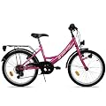 KINDERFAHRRAD 20 ZOLL "KREATIV" 5 GANG-SCHALTUNG DYNAMO KINDERRAD M�DCHENRAD FARBE: PINK