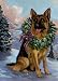 German Shepherd Christmas Garden Flag