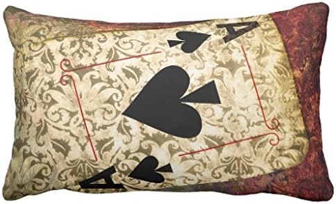 Bedding Pillowcases Standard Pretty Ace Of Spades Design Long Pillow Case 16x24 Inches
