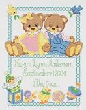 Janlynn Baby Bears Birth Record Cross Stitch Kit