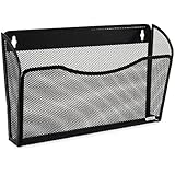 Rolodex Mesh Collection Single-Pocket Wall File, Black (21931)