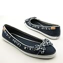 Coach Michelle Denim Cream Signature Flats
