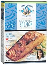 Henry & Lisa's Natural Seafood Wild Alaskan Salmon with Asian Ginger Marinade, 9-Ounce Boxes (Pack of 6)