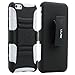 iPhone 6S Plus Case, ULAK Slim Dual Layer Rugged Hybrid Protective Cover with Kickstand and Swivel Belt Clip Combo Holster for Apple iPhone 6S Plus & iPhone 6 Plus 5.5 inch (White)