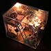 Cuteroom Wood Dollhouse Miniature Kit DIY Doll House Room with Furniture Cover Toy Artwork Gift- Young Memory