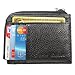 Vine Branch Men's Leather Wallet Slim Front Pocket Credit Card Holder Card Case Half Zip Around