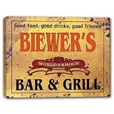 BIEWER'S World Famous Bar & Grill Stretched Canvas Print