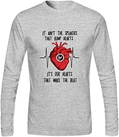 Xiaoxi Chen Men's DIY Twenty One Pilots Logo Cotton Long Sleeve T shirt S Grey