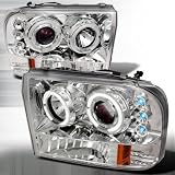 99 00 01 02 03 04 Ford F250 Halo Projector Headlights - Chrome (Pair) by