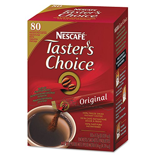 Nescafé Premium Instant-Coffee Single-Serve Sticks, Original Blend, .06oz, 80/Box
