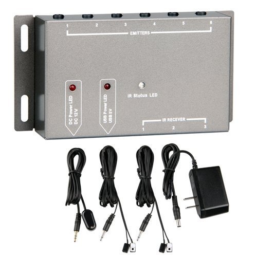 Voygon IR Infrared Remote Control Extender, 1 Receiver 8 Emitters 1x8 Repeter System Kit