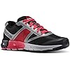 Reebok Womens ONE Cushion 2.0 City Lights Running Shoes in Silver Met / Black / Blazing Pink / Solar Yellow Size 10