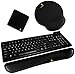 CushionTech Keyboard Wrist Rest with Ergonomic Mouse Pad Typing Support and Microfiber Cloth