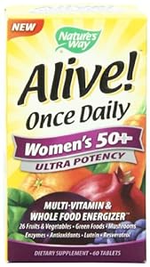 Nature's Way Alive Once Daily Women's 50+  Ultra Potency Multivitamin, 60 Tableets