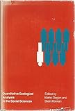 Quantitative ecological analysis in the social sciences