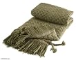 Alpaca wool throw, 'Jade Checks'