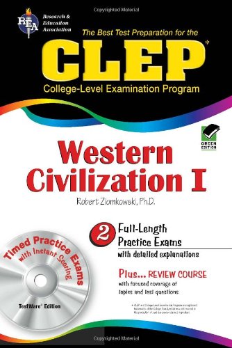 clep western civilization i w cd rom clep test preparation