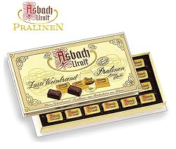 Asbach Uralt Brandy Filled Squares with Sugar Crust in Large Gift Box - 250g/8.8oz
