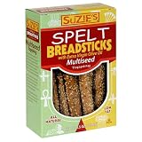 Suzie's Spelt Breadsticks, Multiseed Topping, 4.5-Ounce Boxes (Pack of 12)