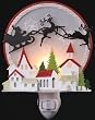 Pack of 6 Roman Lights Christmas Scene with Santa Holiday Paper Night Lights 6"