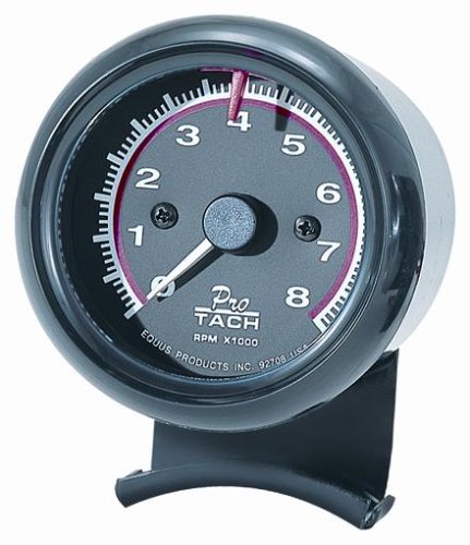 Equus 6086 Black Tachometer - Measures 2 1/2-Inches