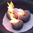 Natural Grey Fire Rock Torches with Gel Fuel