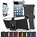iPhone 5C Case, CINEYO(TM) heavy Duty Rugged Dual Layer Case with kickstand (Apple Iphone 5c Black) (White)